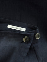 Lade das Bild in den Galerie-Viewer, *René Lezard* Wickelrock Leinen Seide Wolle Marine (L)
