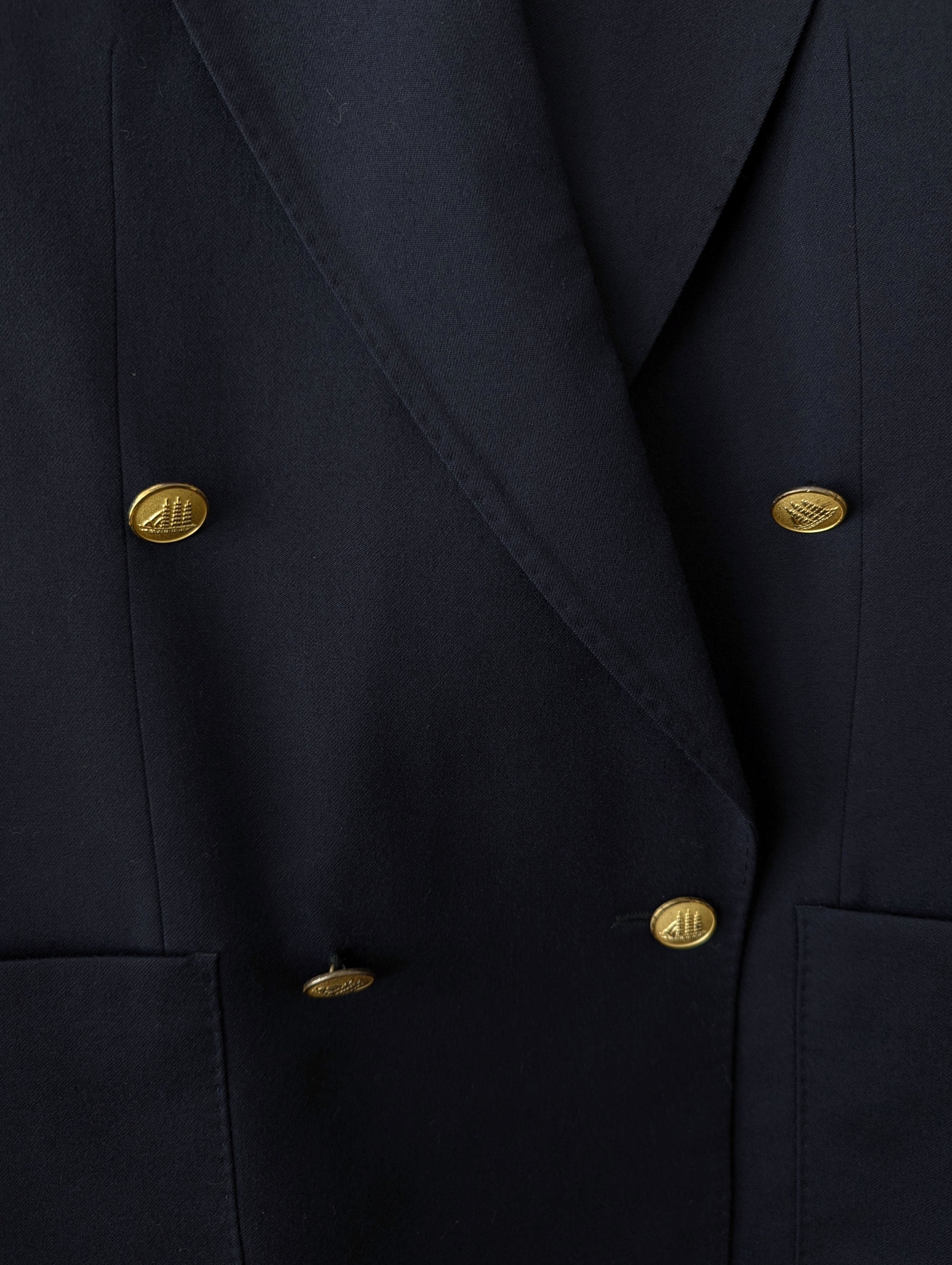 *Yves Saint Laurent* Blazer Sakko 80s Marine Zweireiher (M-L)