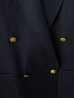 Lade das Bild in den Galerie-Viewer, *Yves Saint Laurent* Blazer Sakko 80s Marine Zweireiher (M-L)
