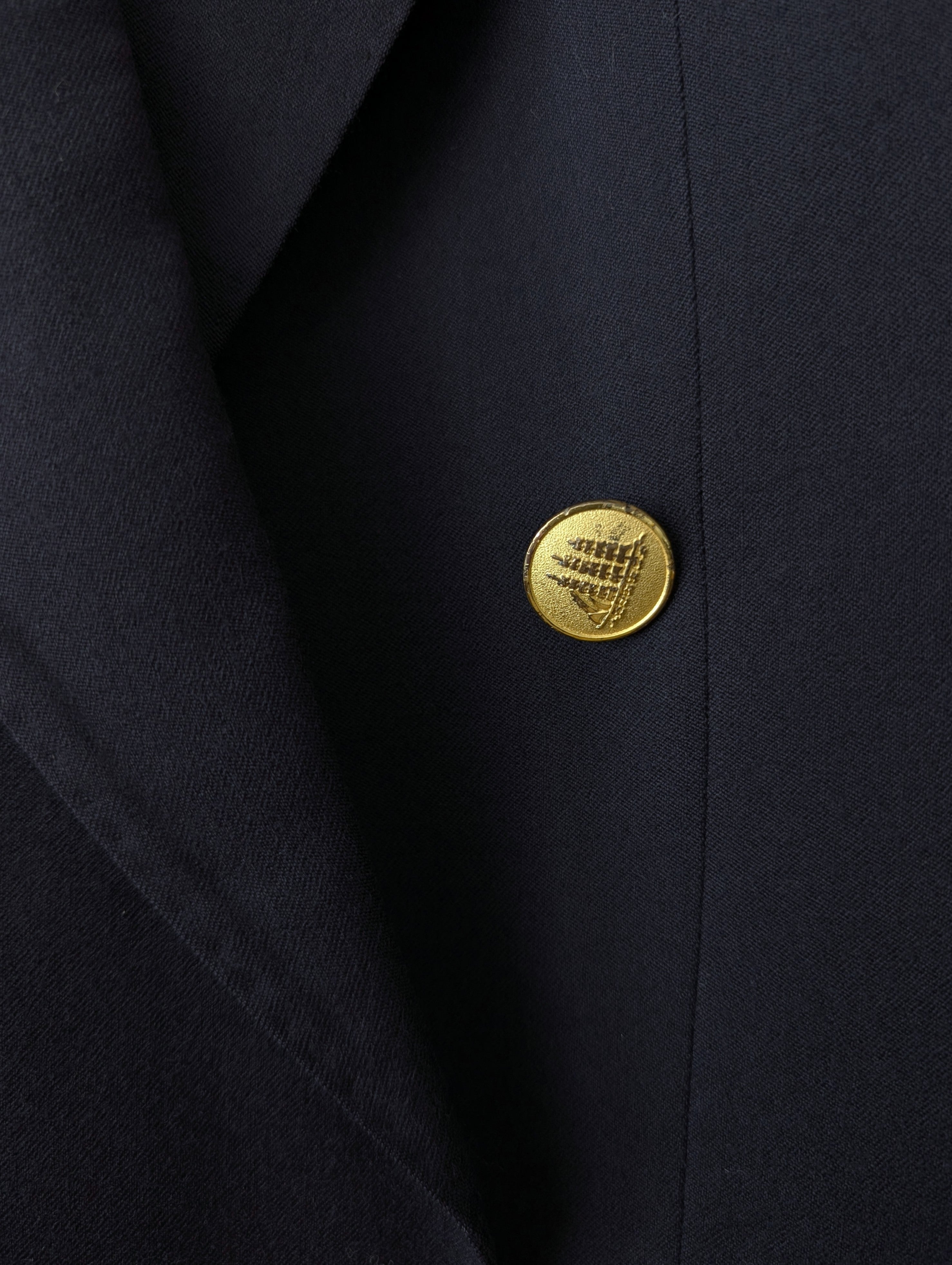 *Yves Saint Laurent* Blazer Sakko 80s Marine Zweireiher (M-L)