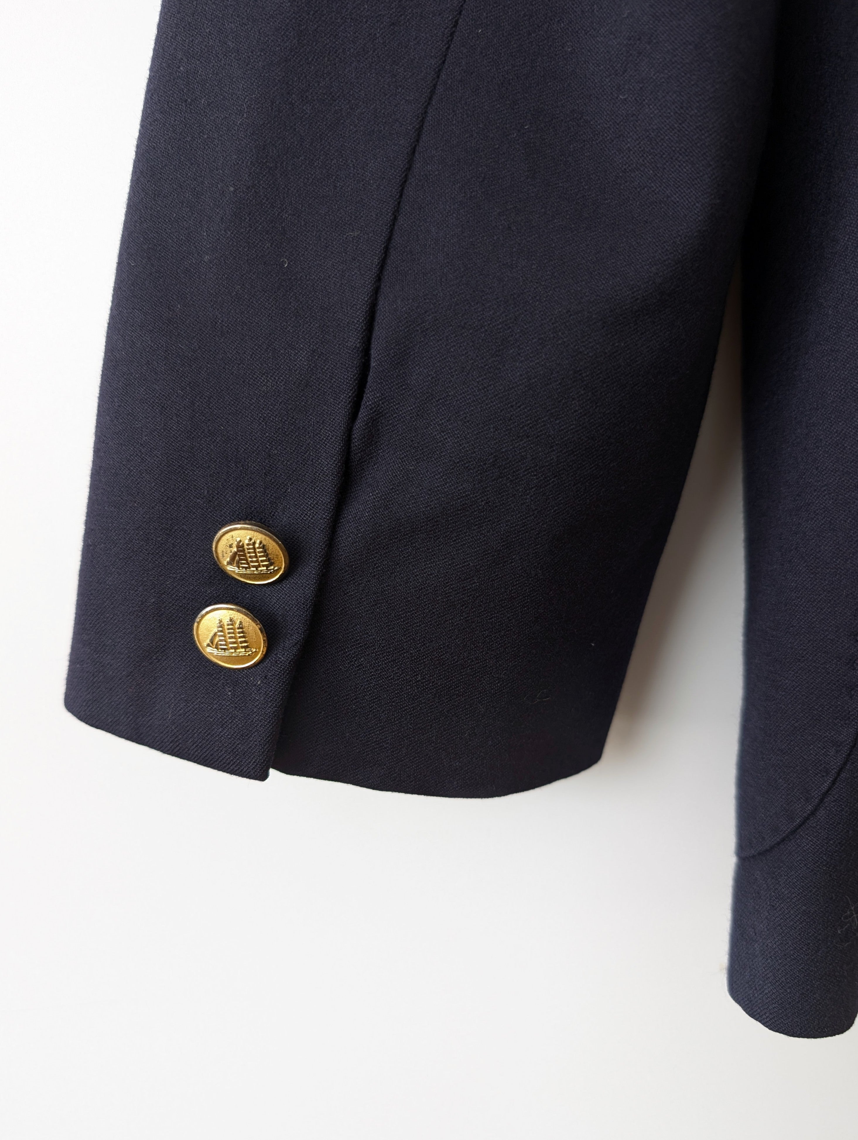 *Yves Saint Laurent* Blazer Sakko 80s Marine Zweireiher (M-L)