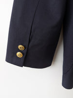 Lade das Bild in den Galerie-Viewer, *Yves Saint Laurent* Blazer Sakko 80s Marine Zweireiher (M-L)
