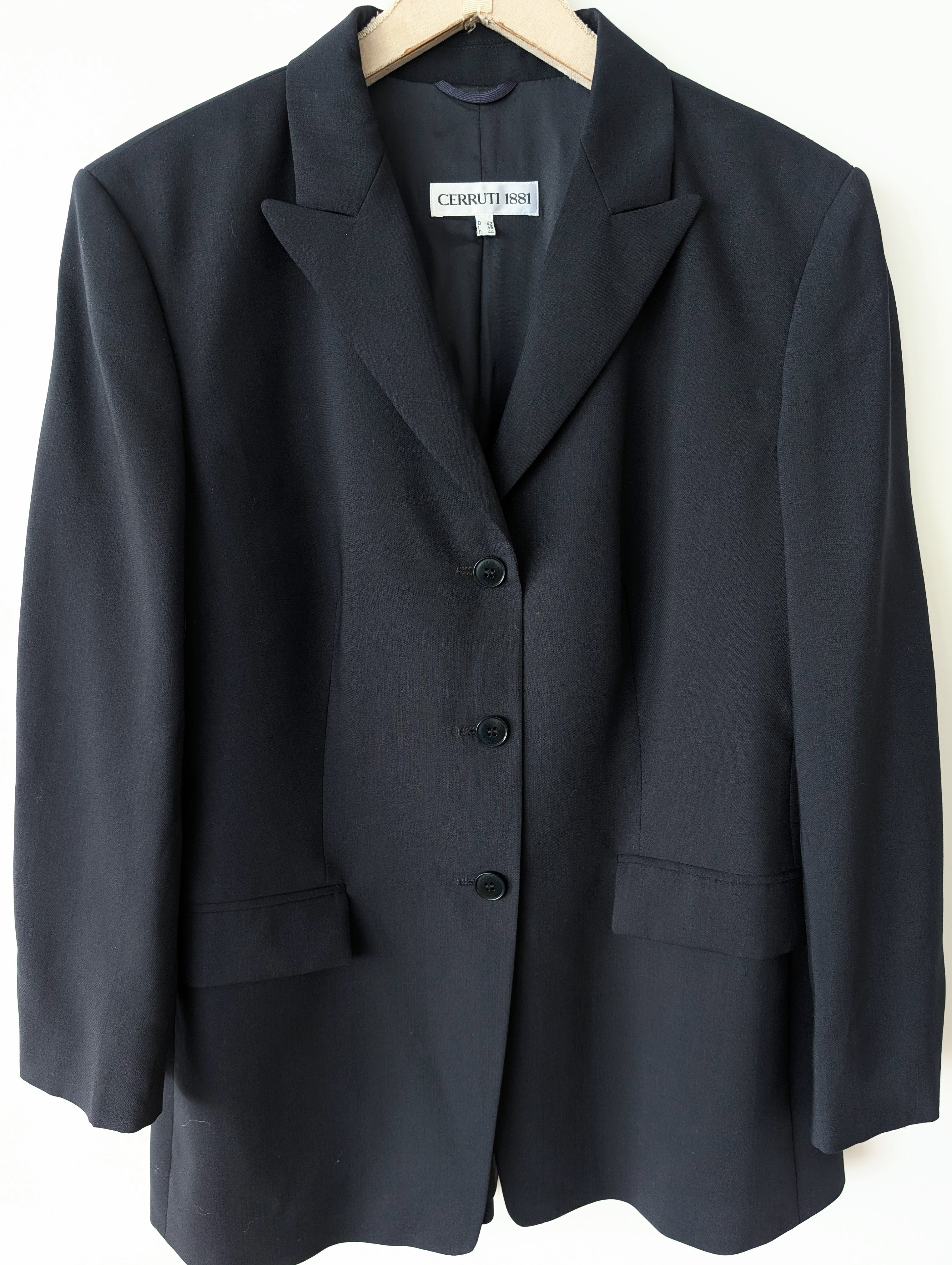 *Cerruti* Blazer 90s Wolle Nachtblau Klassik (L)
