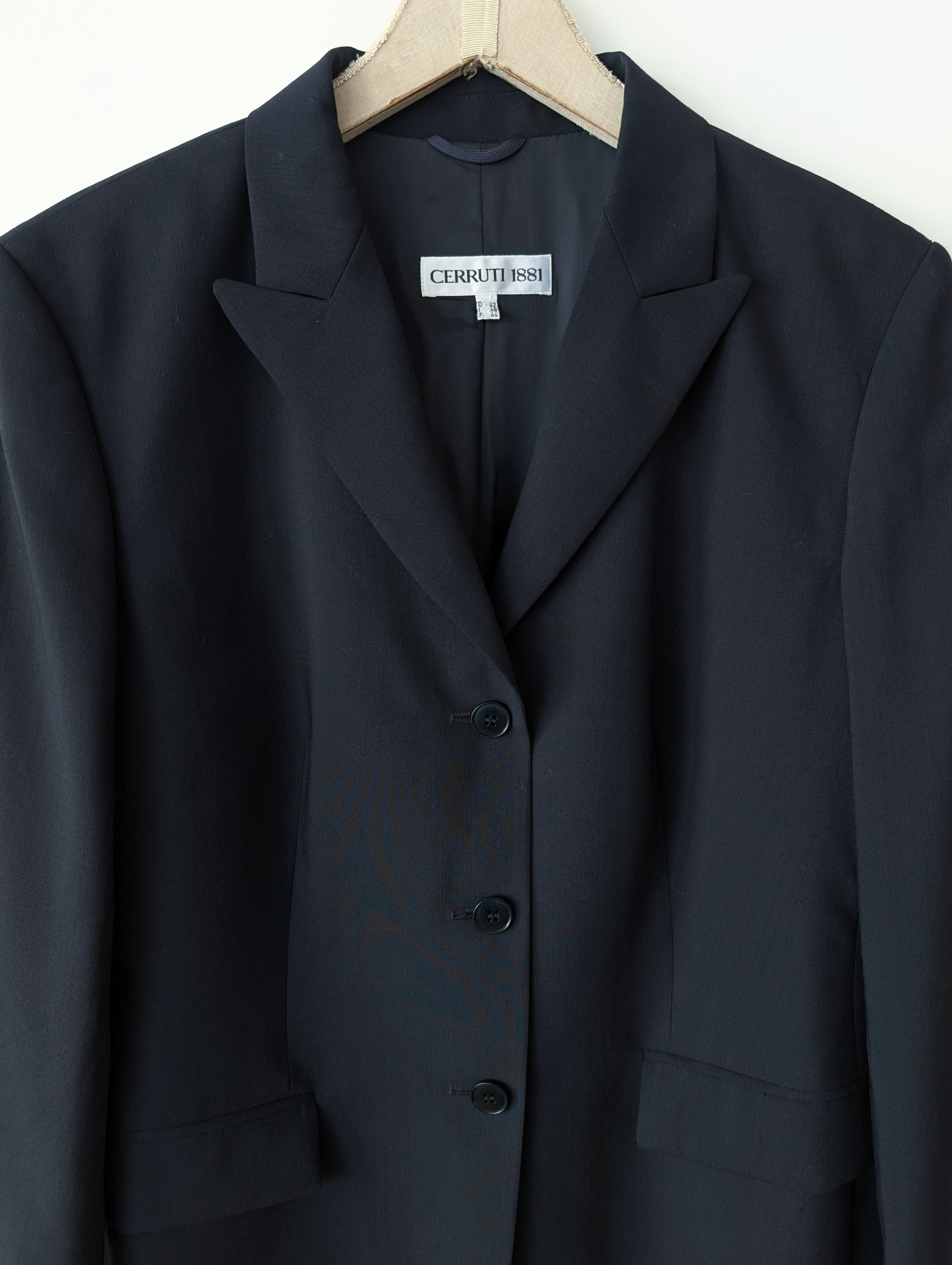 *Cerruti* Blazer 90s Wolle Nachtblau Klassik (L)
