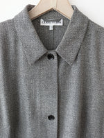 Lade das Bild in den Galerie-Viewer, *Cerruti* Blouson Blazer 90s Wolle &amp; Seide Hellgrau (L)
