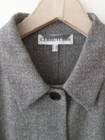 Lade das Bild in den Galerie-Viewer, *Cerruti* Blouson Blazer 90s Wolle &amp; Seide Hellgrau (L)
