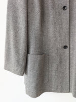 Lade das Bild in den Galerie-Viewer, *Cerruti* Blouson Blazer 90s Wolle &amp; Seide Hellgrau (L)
