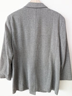 Lade das Bild in den Galerie-Viewer, *Cerruti* Blouson Blazer 90s Wolle &amp; Seide Hellgrau (L)
