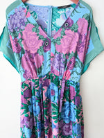 Lade das Bild in den Galerie-Viewer, *Max Mara* Kleid Seide Bohemian Floral Print (M-L)
