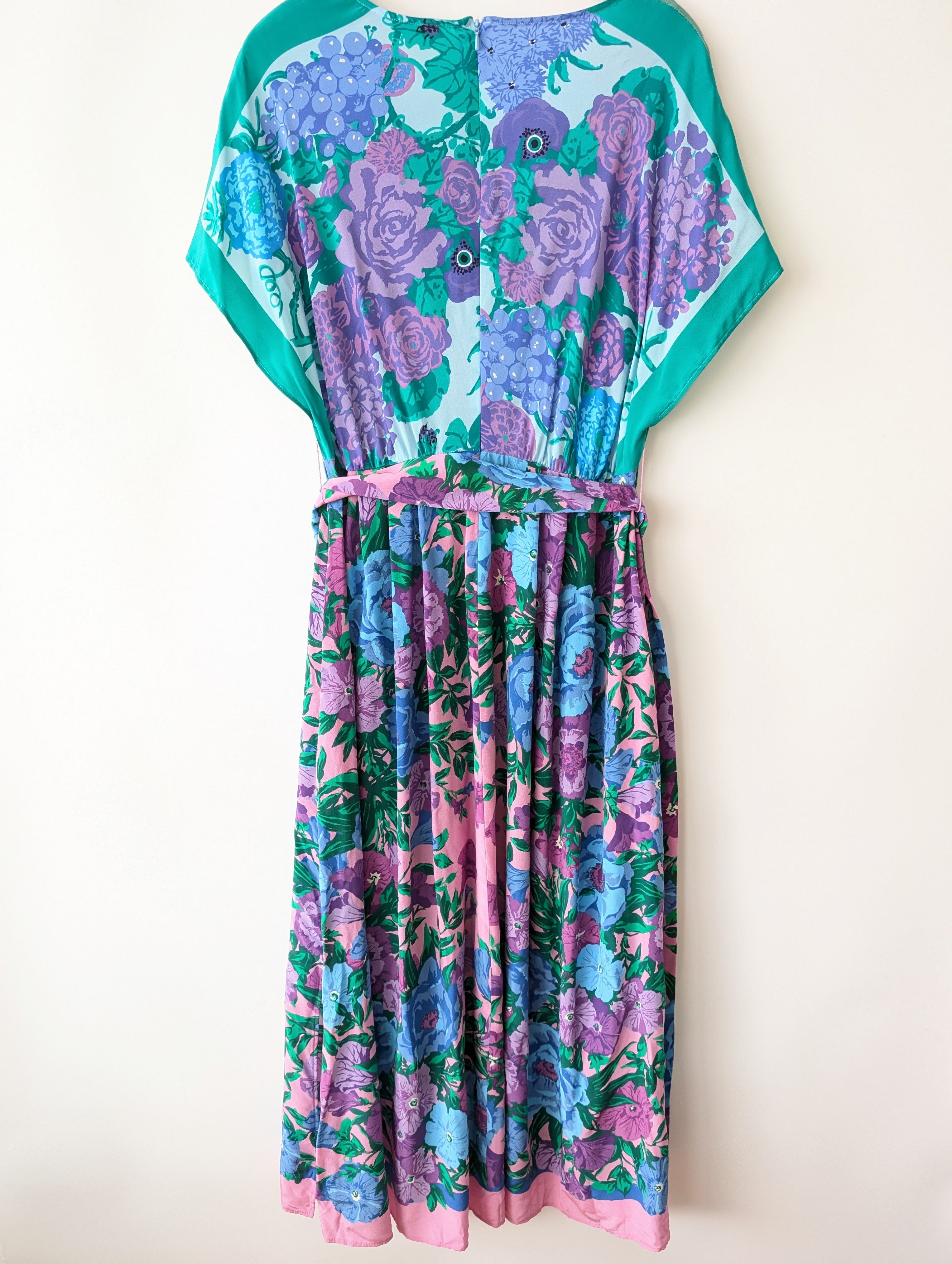 *Max Mara* Kleid Seide Bohemian Floral Print (M-L)