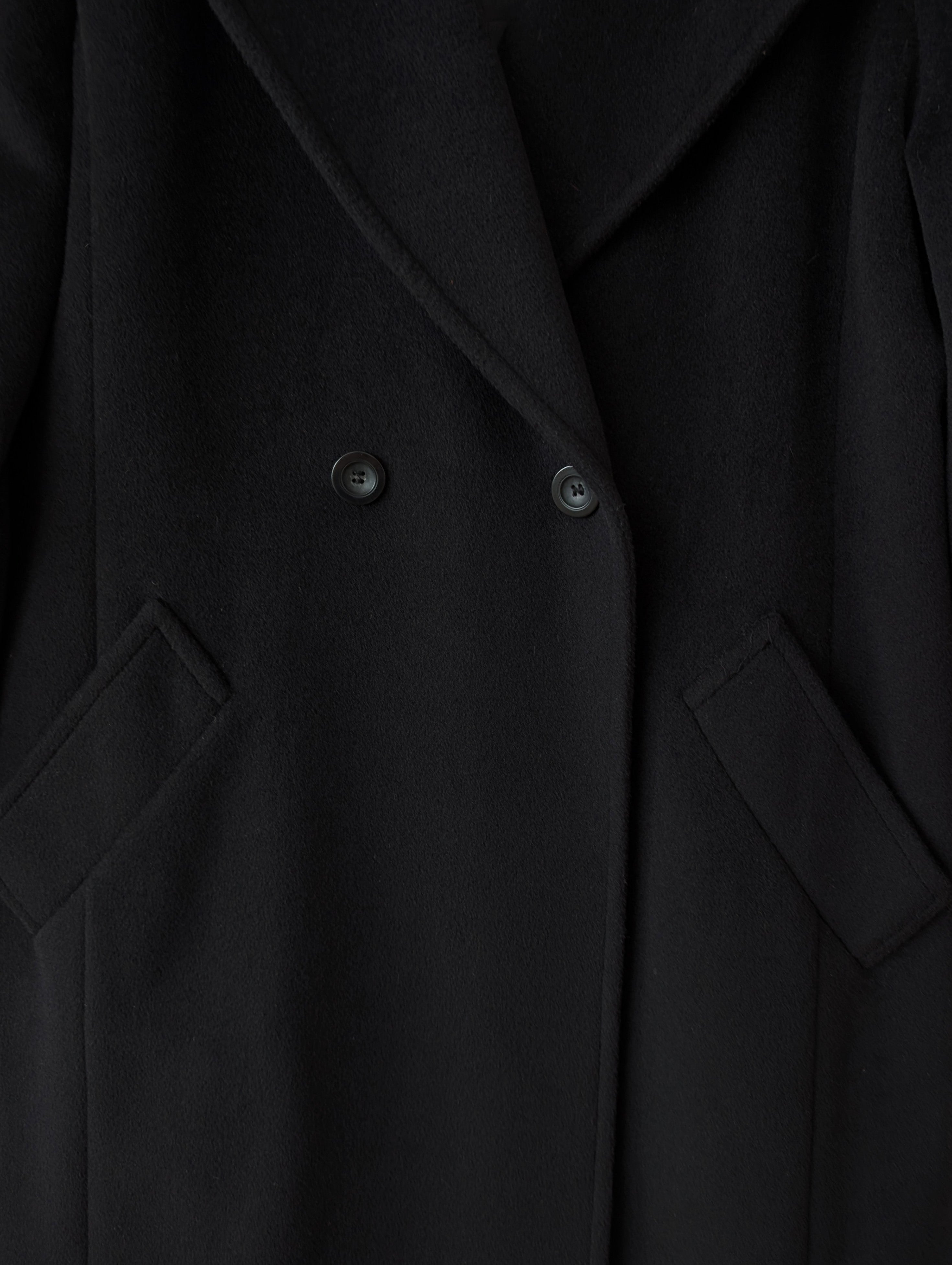 *Max Mara* Mantel Wolle 80s Schwarz (L)