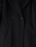 Lade das Bild in den Galerie-Viewer, *Max Mara* Mantel Wolle 80s Schwarz (L)
