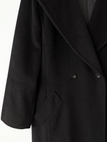 Lade das Bild in den Galerie-Viewer, *Max Mara* Mantel Wolle 80s Schwarz (L)
