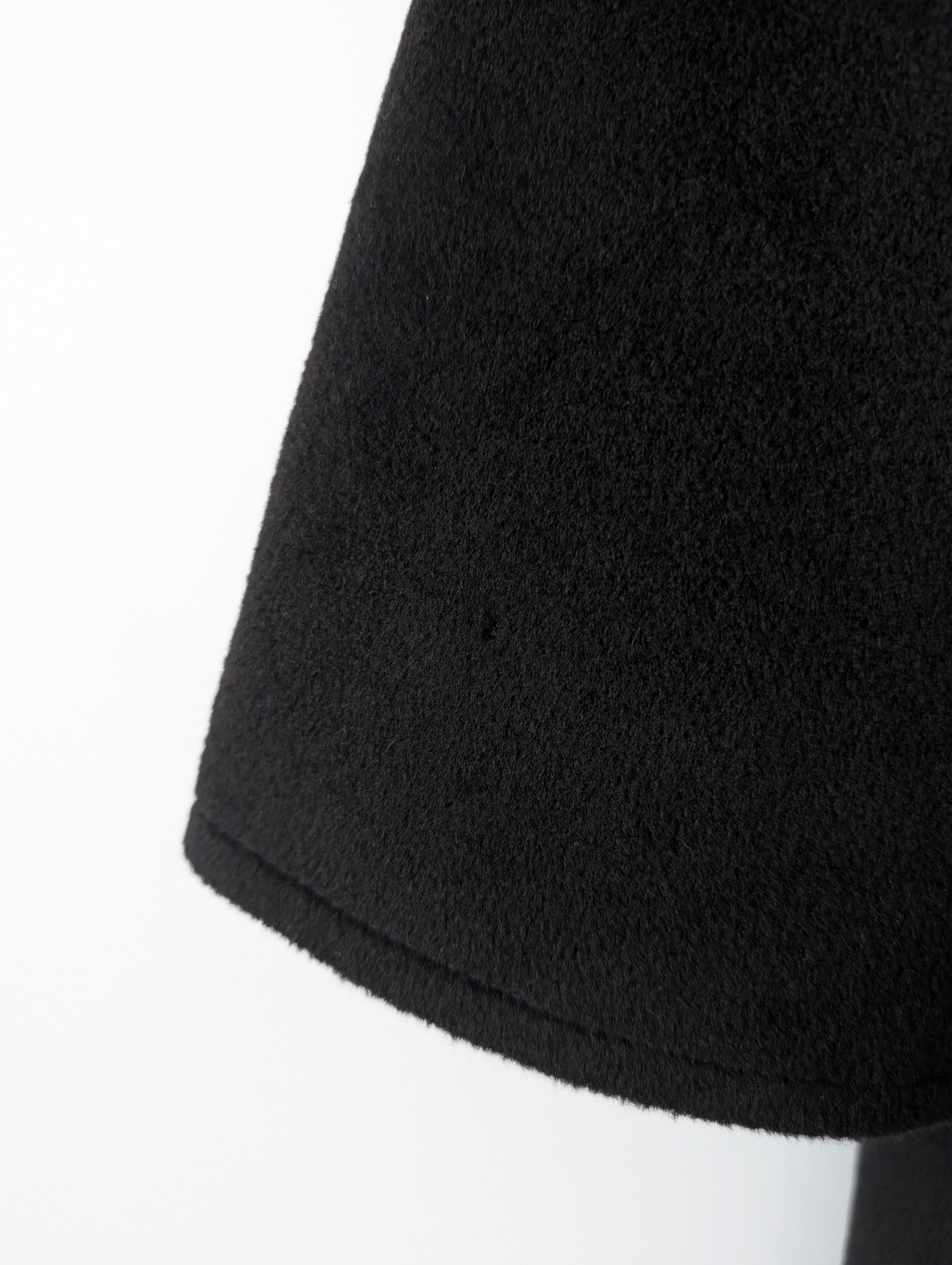 *Max Mara* Mantel Wolle 80s Schwarz (L)