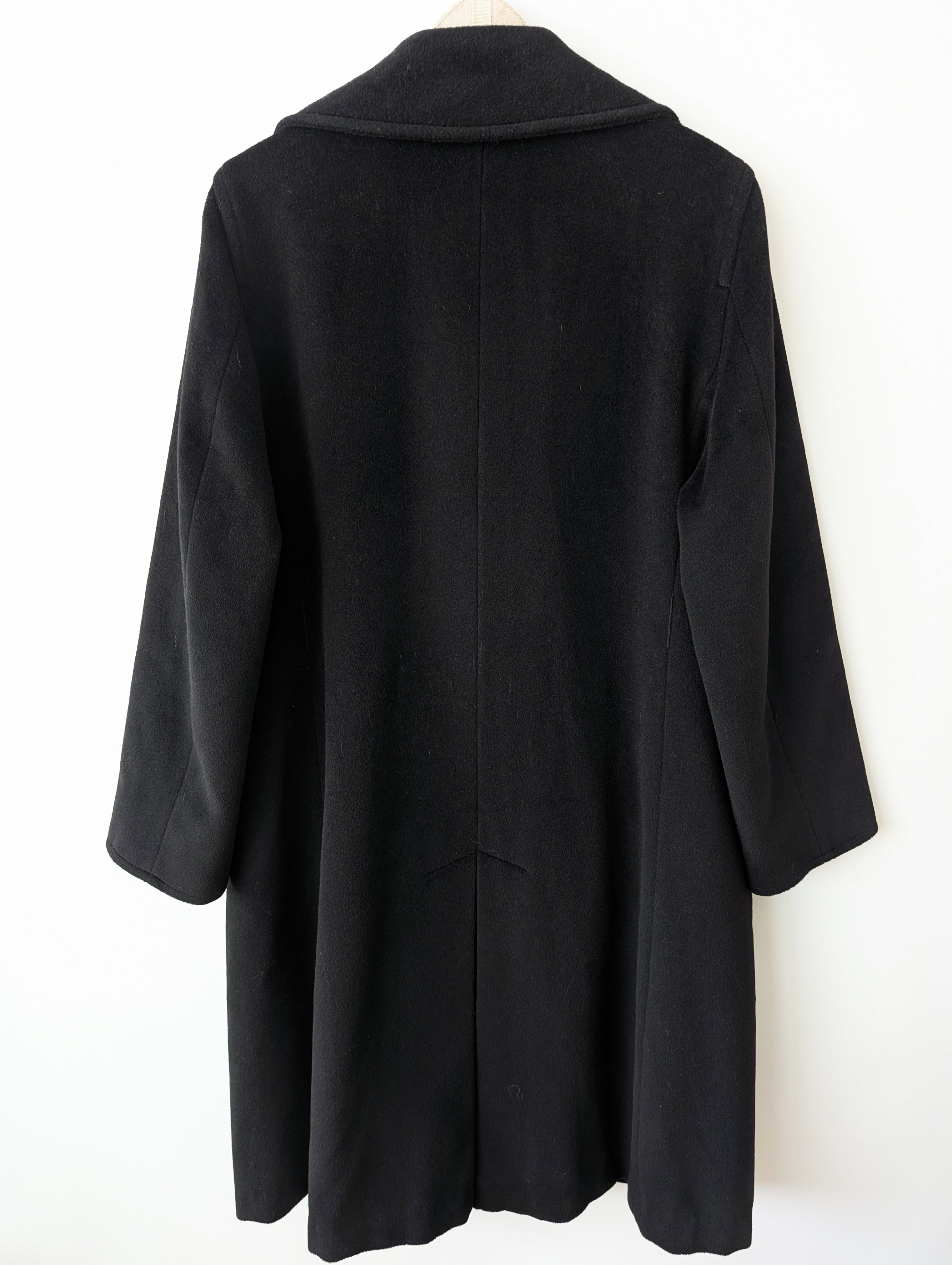 *Max Mara* Mantel Wolle 80s Schwarz (L)