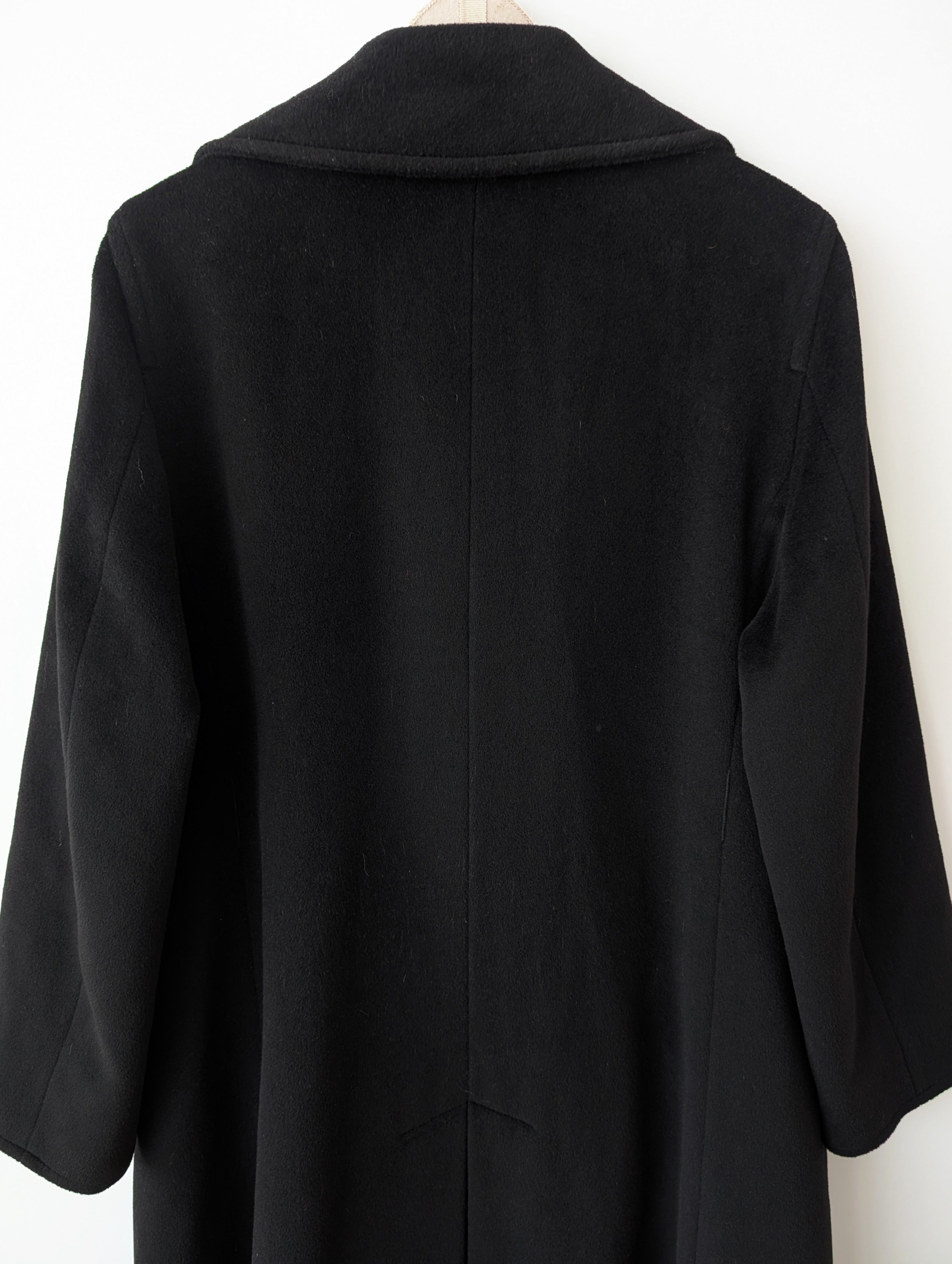 *Max Mara* Mantel Wolle 80s Schwarz (L)