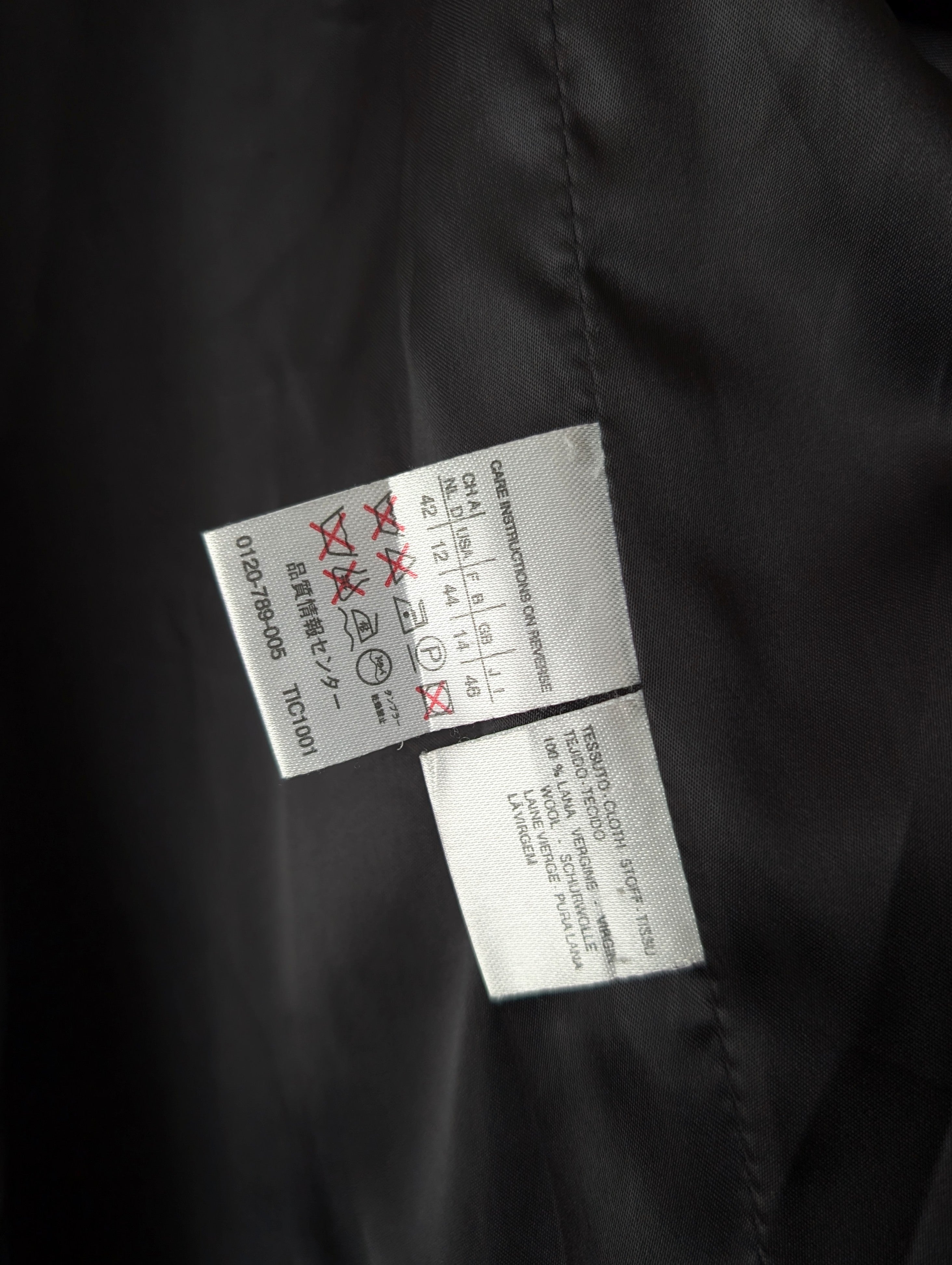 *Max Mara* Mantel Wolle 80s Schwarz (L)