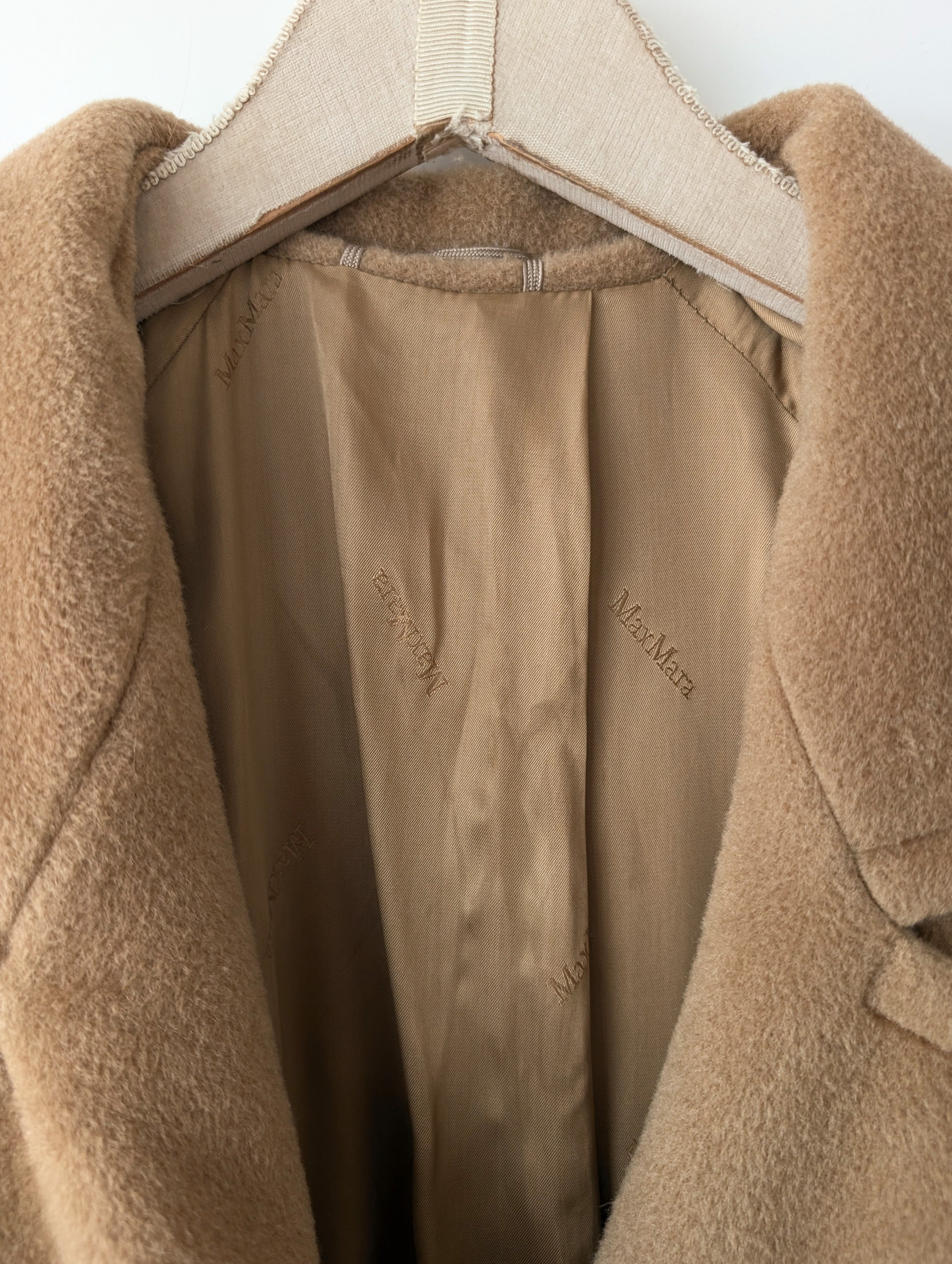 *Max Mara* Mantel Wolle 80s Camel (XL)