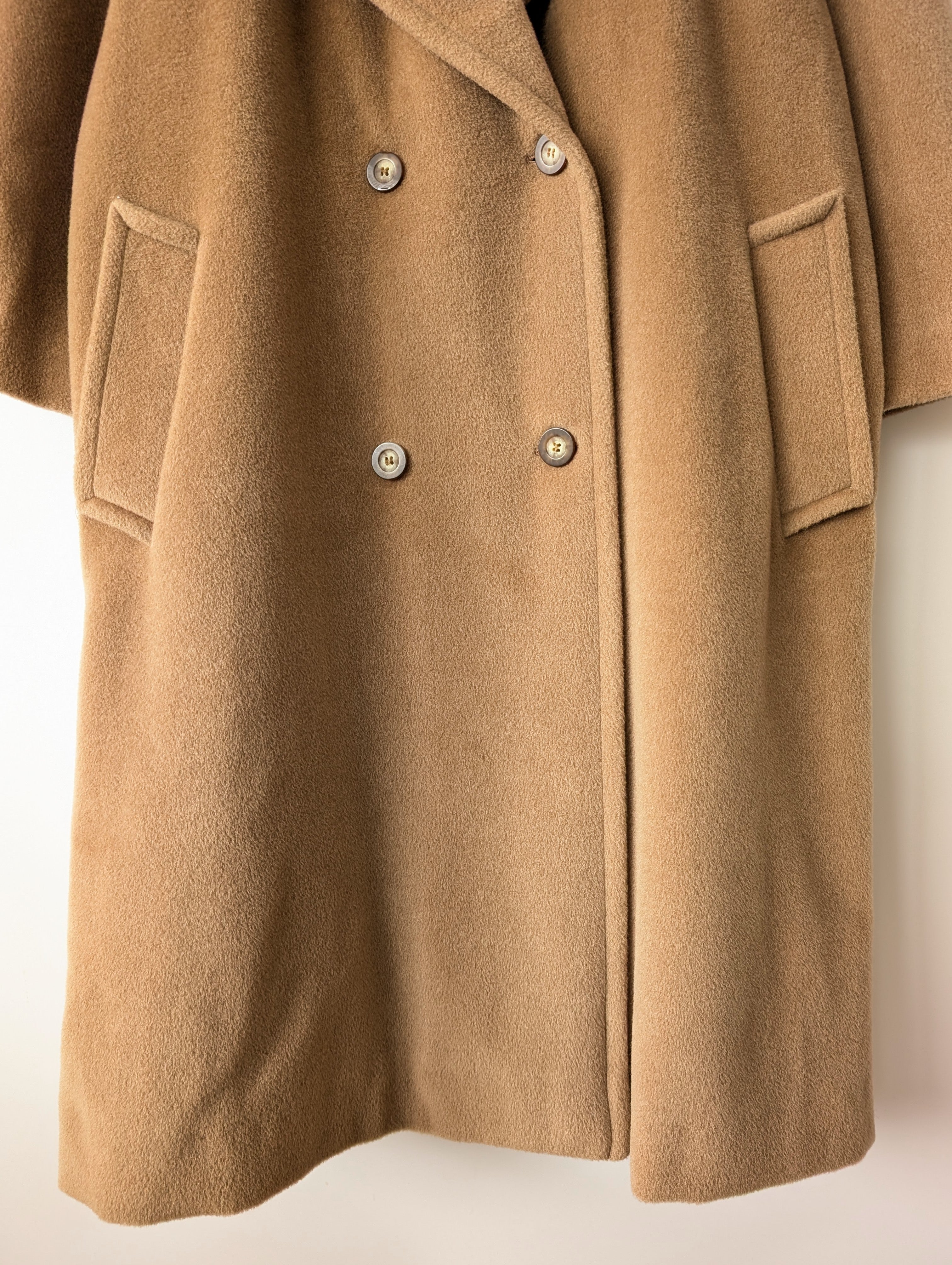 *Max Mara* Mantel Wolle 80s Camel (XL)