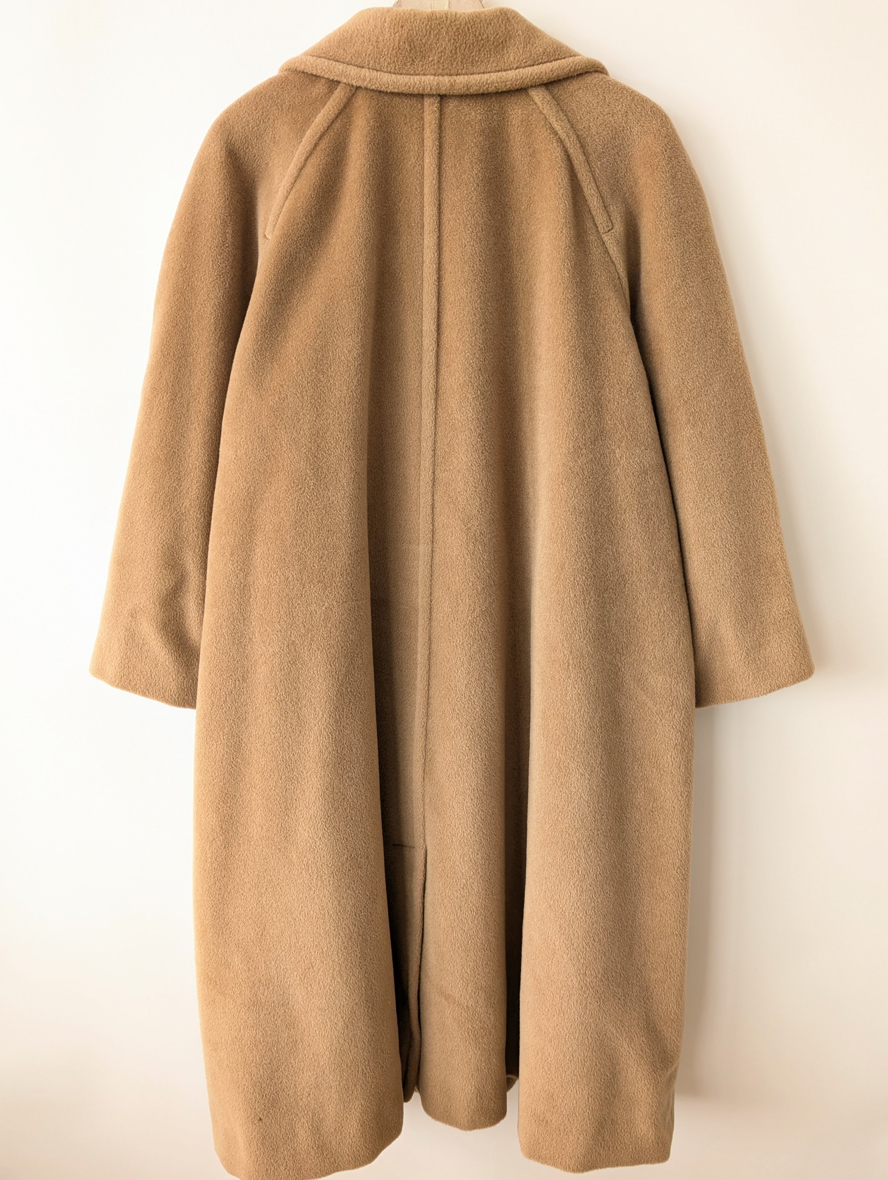 *Max Mara* Mantel Wolle 80s Camel (XL)