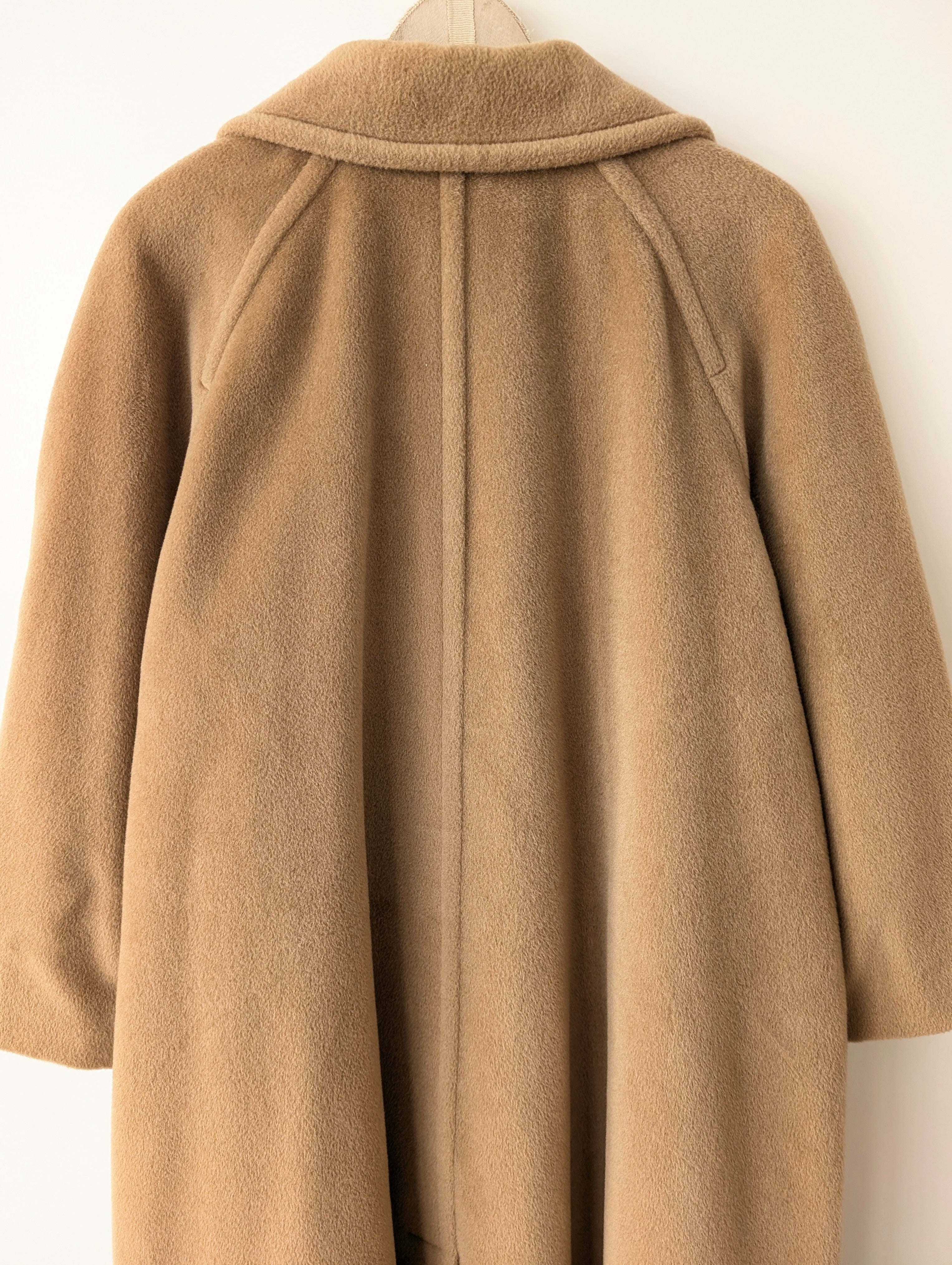 *Max Mara* Mantel Wolle 80s Camel (XL)