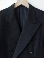 Lade das Bild in den Galerie-Viewer, *Burberry* Blazer Sakko 80s Marine Zweireiher (L-XL)
