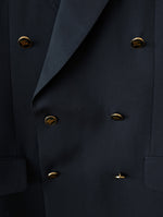 Lade das Bild in den Galerie-Viewer, *Burberry* Blazer Sakko 80s Marine Zweireiher (L-XL)
