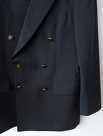 Lade das Bild in den Galerie-Viewer, *Burberry* Blazer Sakko 80s Marine Zweireiher (L-XL)

