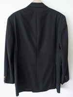 Lade das Bild in den Galerie-Viewer, *Burberry* Blazer Sakko 80s Marine Zweireiher (L-XL)
