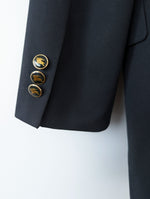 Lade das Bild in den Galerie-Viewer, *Burberry* Blazer Sakko 80s Marine Zweireiher (L-XL)
