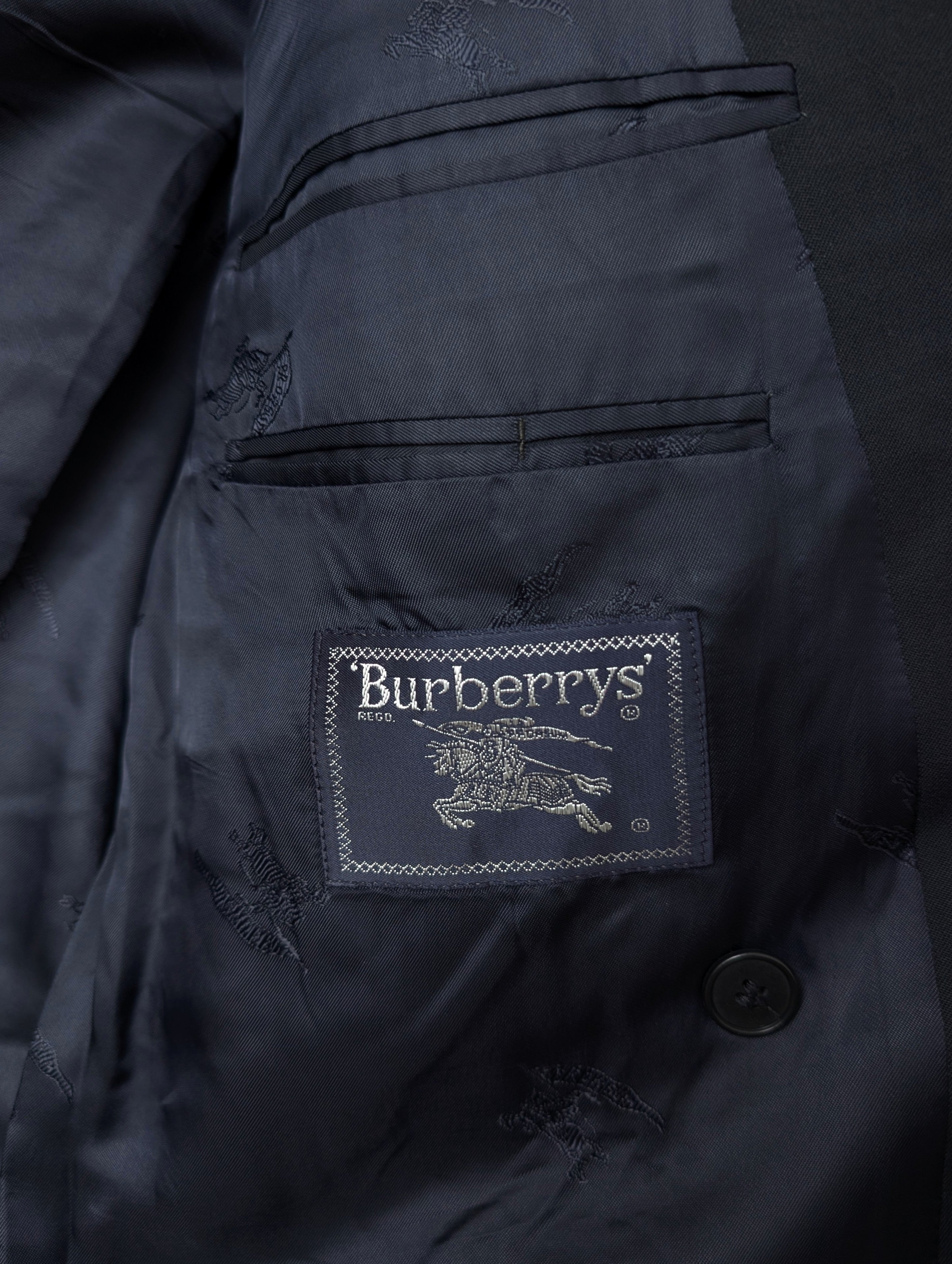 *Burberry* Blazer Sakko 80s Marine Zweireiher (L-XL)