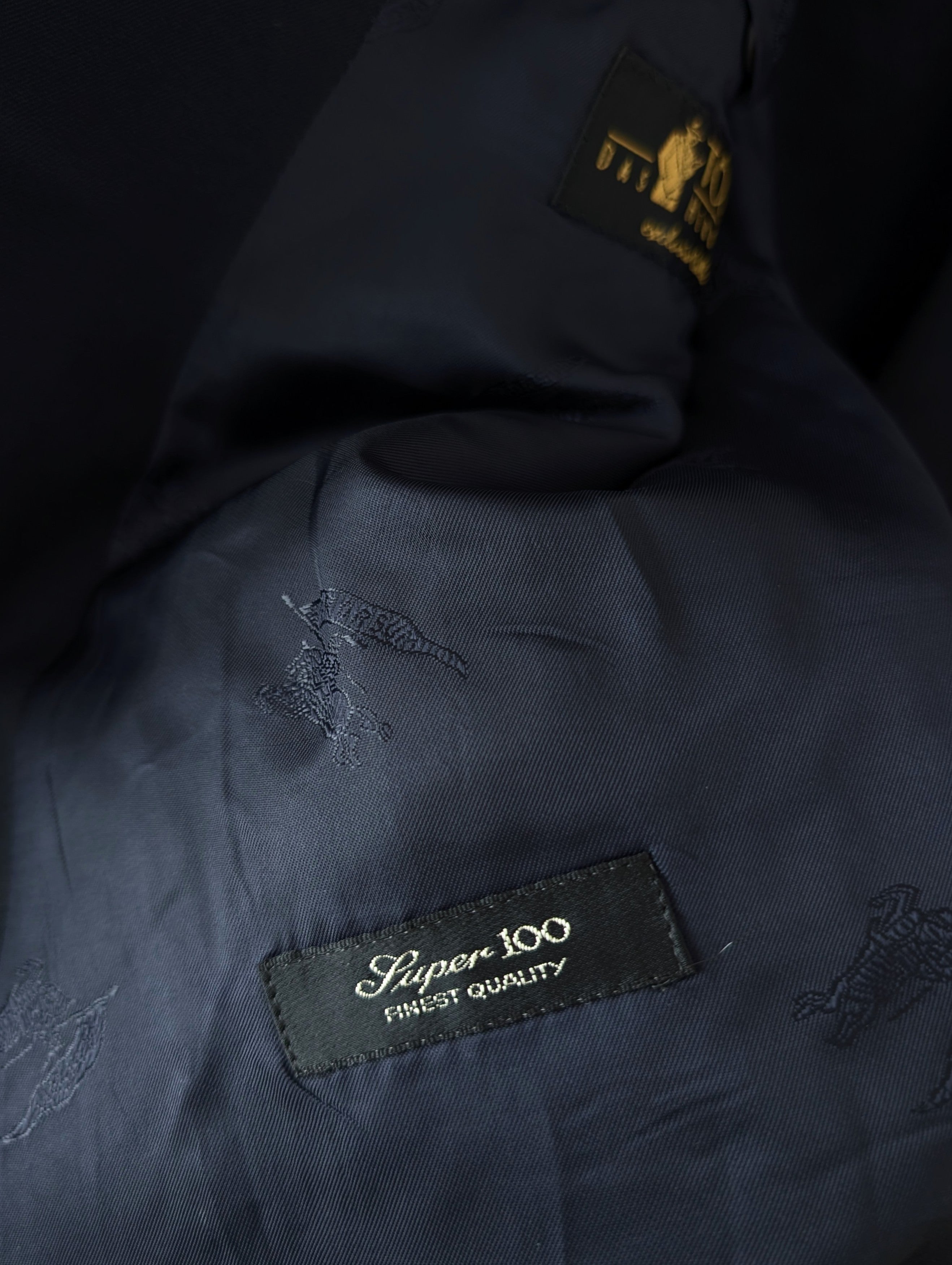 *Burberry* Blazer Sakko 80s Marine Zweireiher (L-XL)