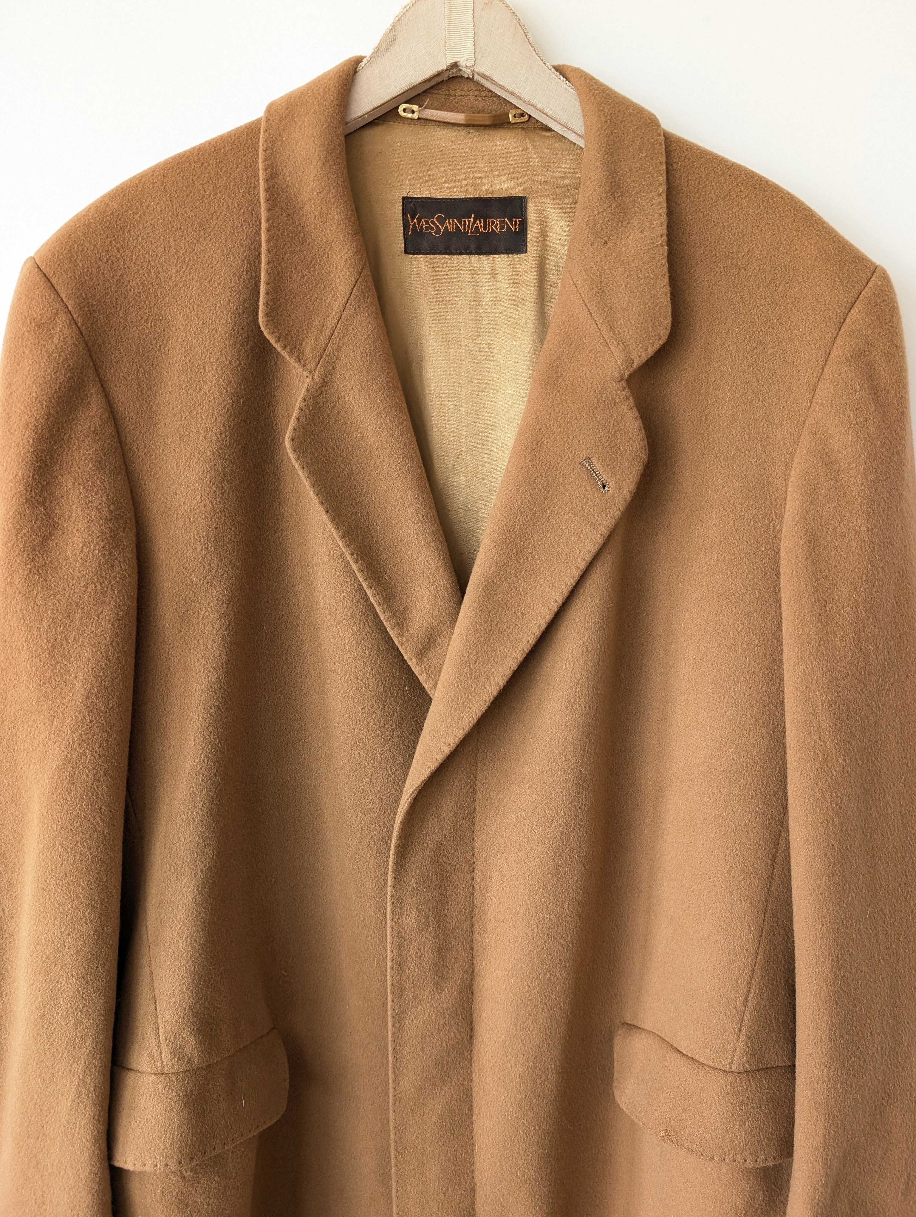 *Yves Saint Laurent* Mantel 100% Kaschmir Camel (XL)