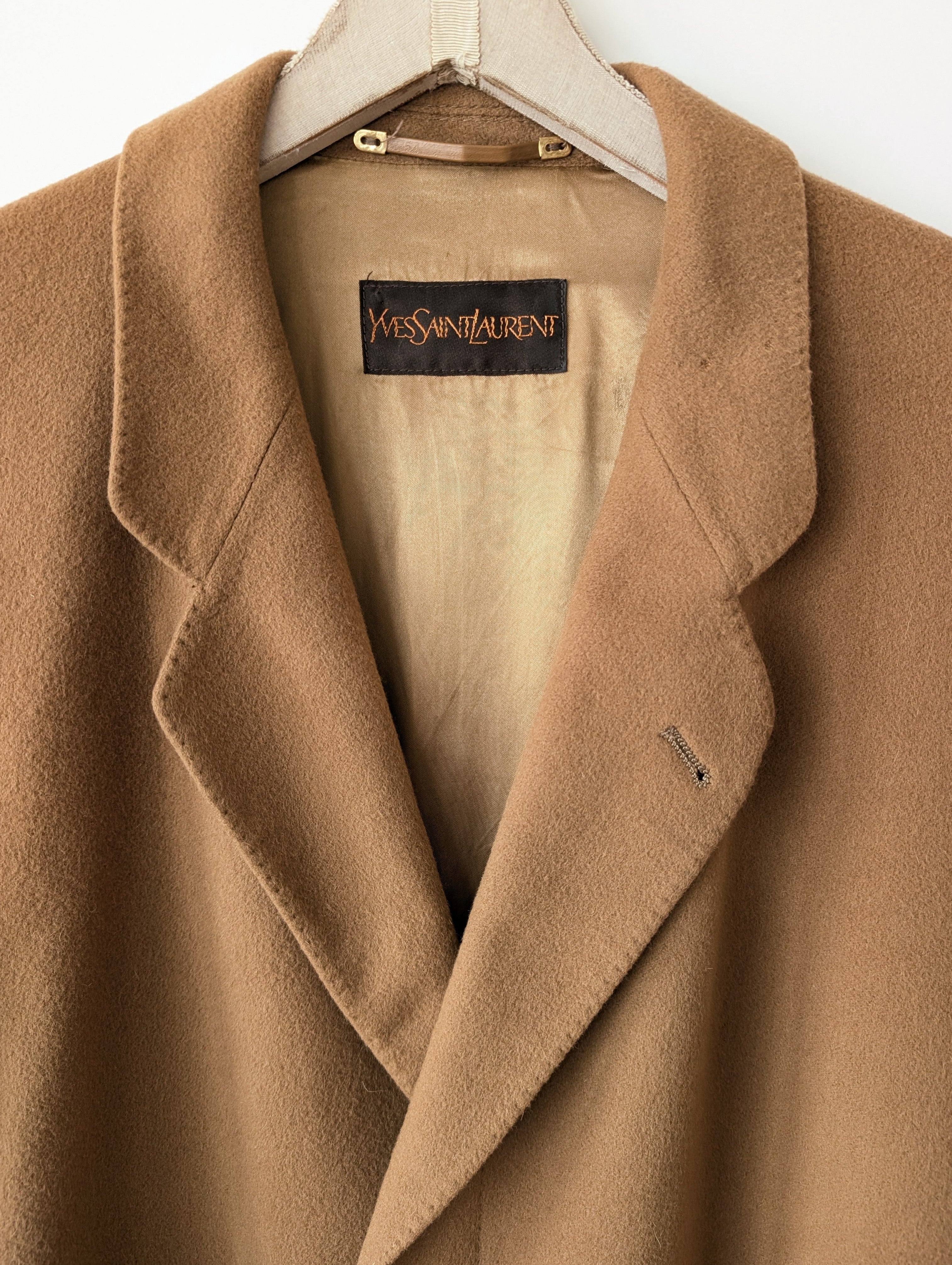 *Yves Saint Laurent* Mantel 100% Kaschmir Camel (XL)