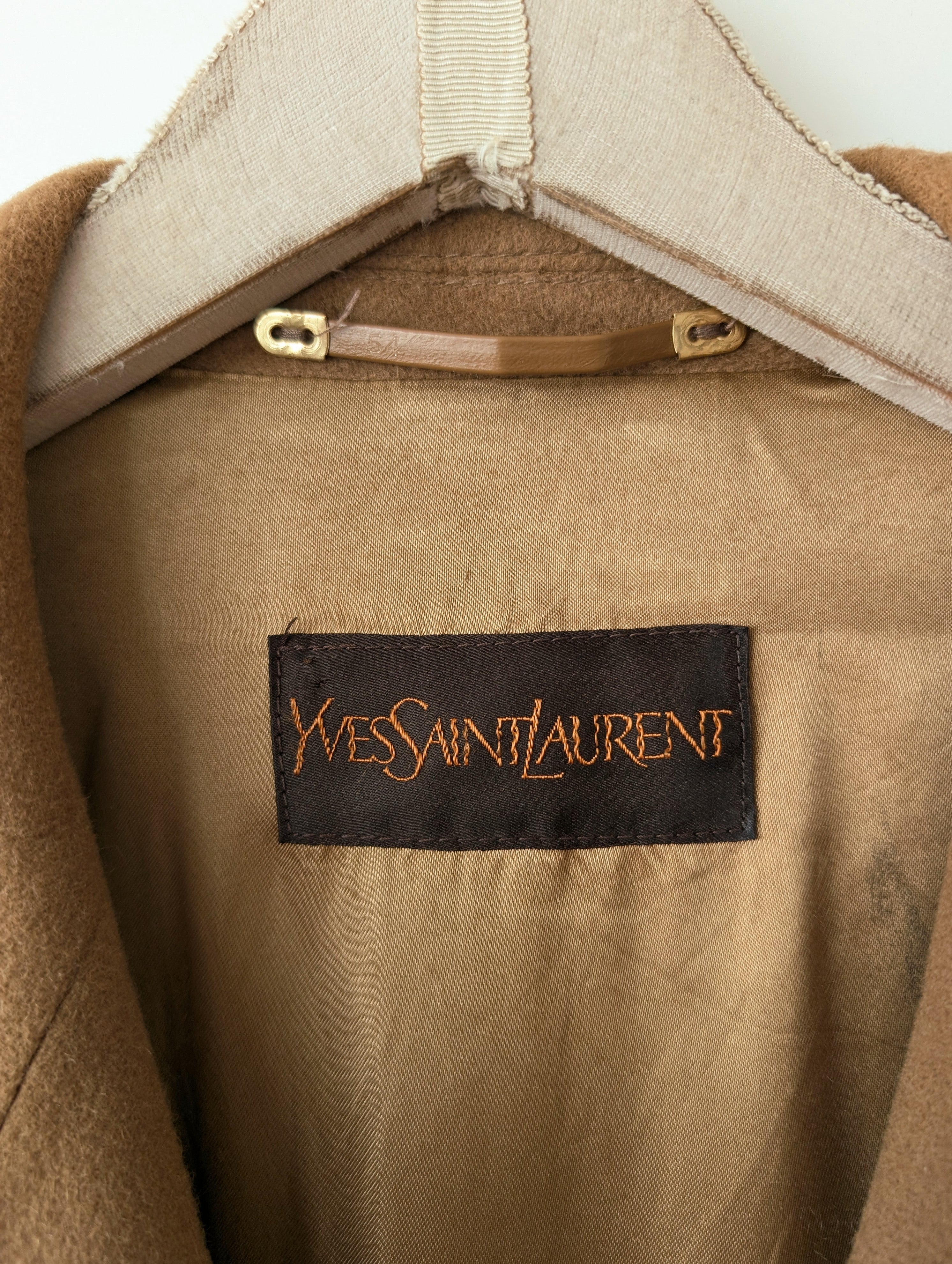*Yves Saint Laurent* Mantel 100% Kaschmir Camel (XL)