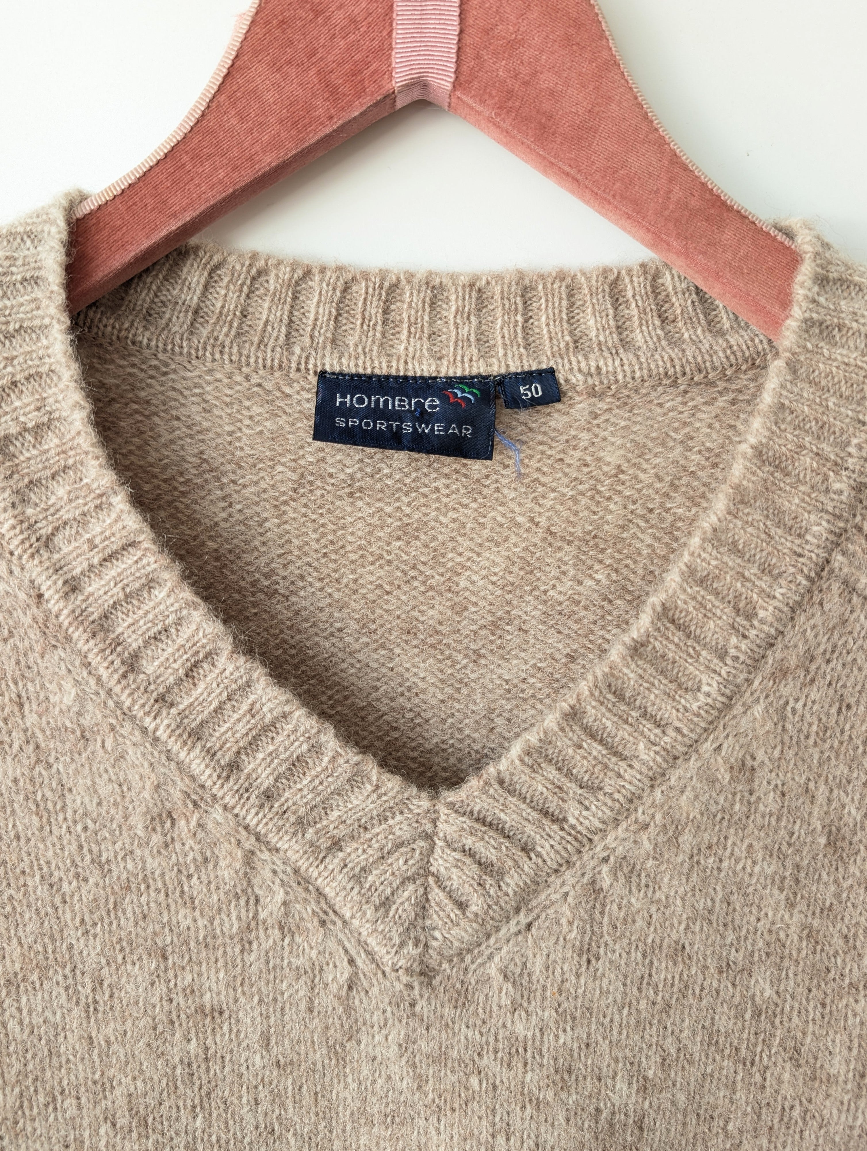 *Wolle* Pullover Premium Basic Beige (L)