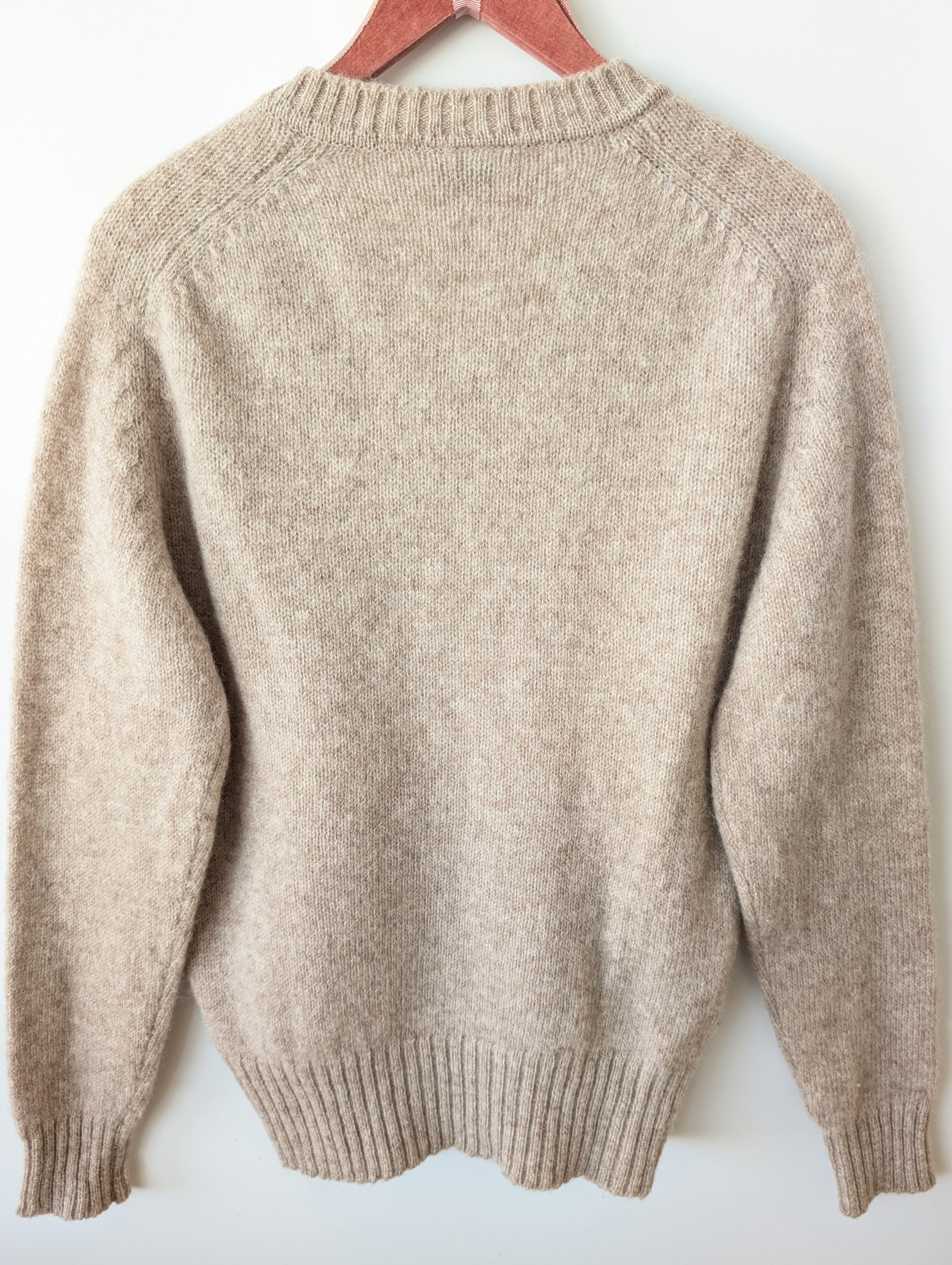 *Wolle* Pullover Premium Basic Beige (L)