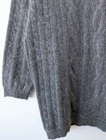 Lade das Bild in den Galerie-Viewer, *Angora &amp; Wolle* Long Pullover Rollkragen Grau (XL)
