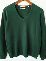 Lade das Bild in den Galerie-Viewer, *Kaschmir* Pullover Premium Basic Moosgrün (L)
