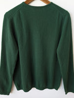 Lade das Bild in den Galerie-Viewer, *Kaschmir* Pullover Premium Basic Moosgrün (L)

