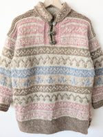 Lade das Bild in den Galerie-Viewer, *Wolle* Handmade Pullover Tulpen Folklore Rosa (XL)
