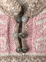 Lade das Bild in den Galerie-Viewer, *Wolle* Handmade Pullover Tulpen Folklore Rosa (XL)
