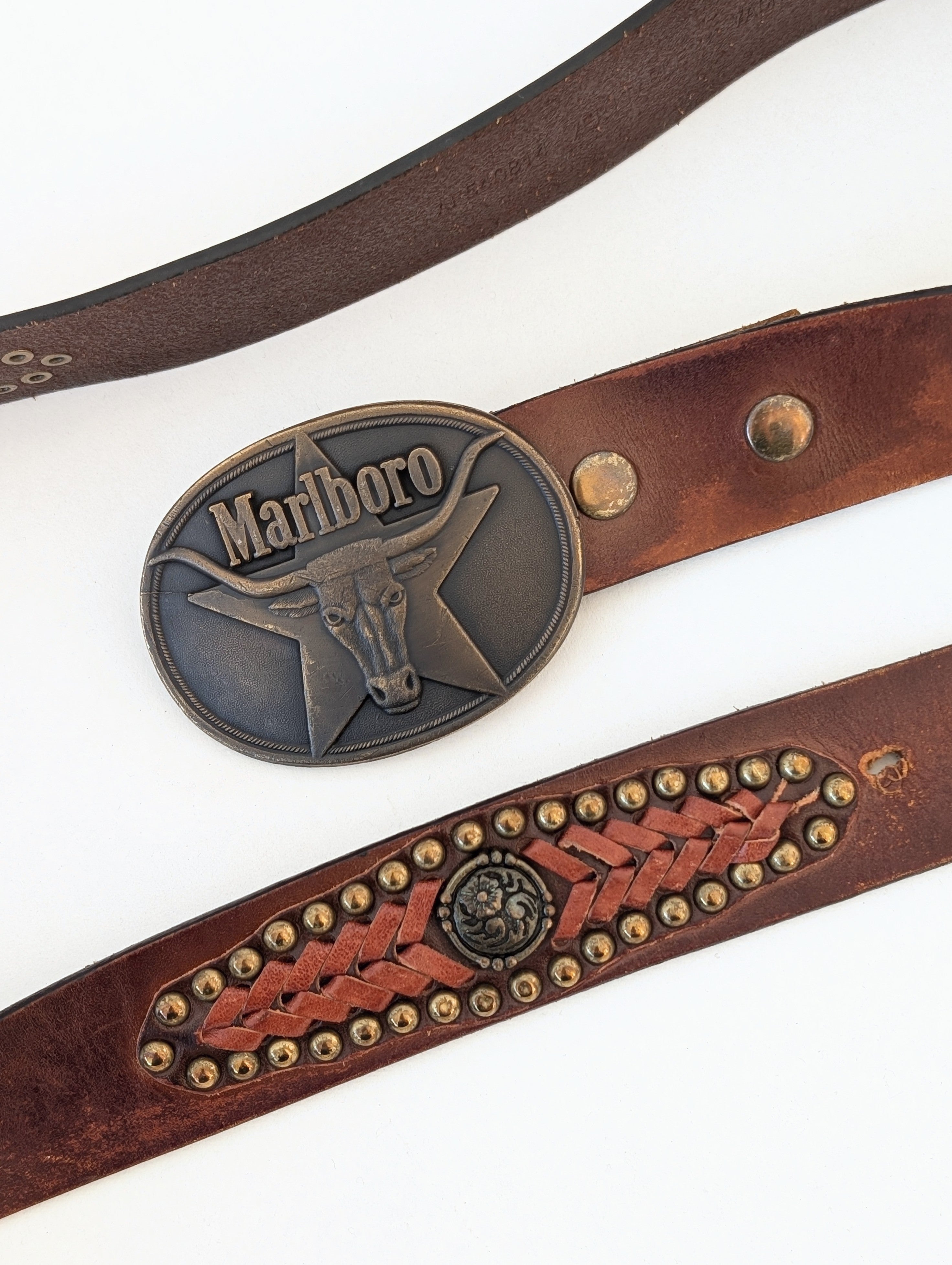 *Marlboro* Gürtel 1987 Western Leder (110-130)