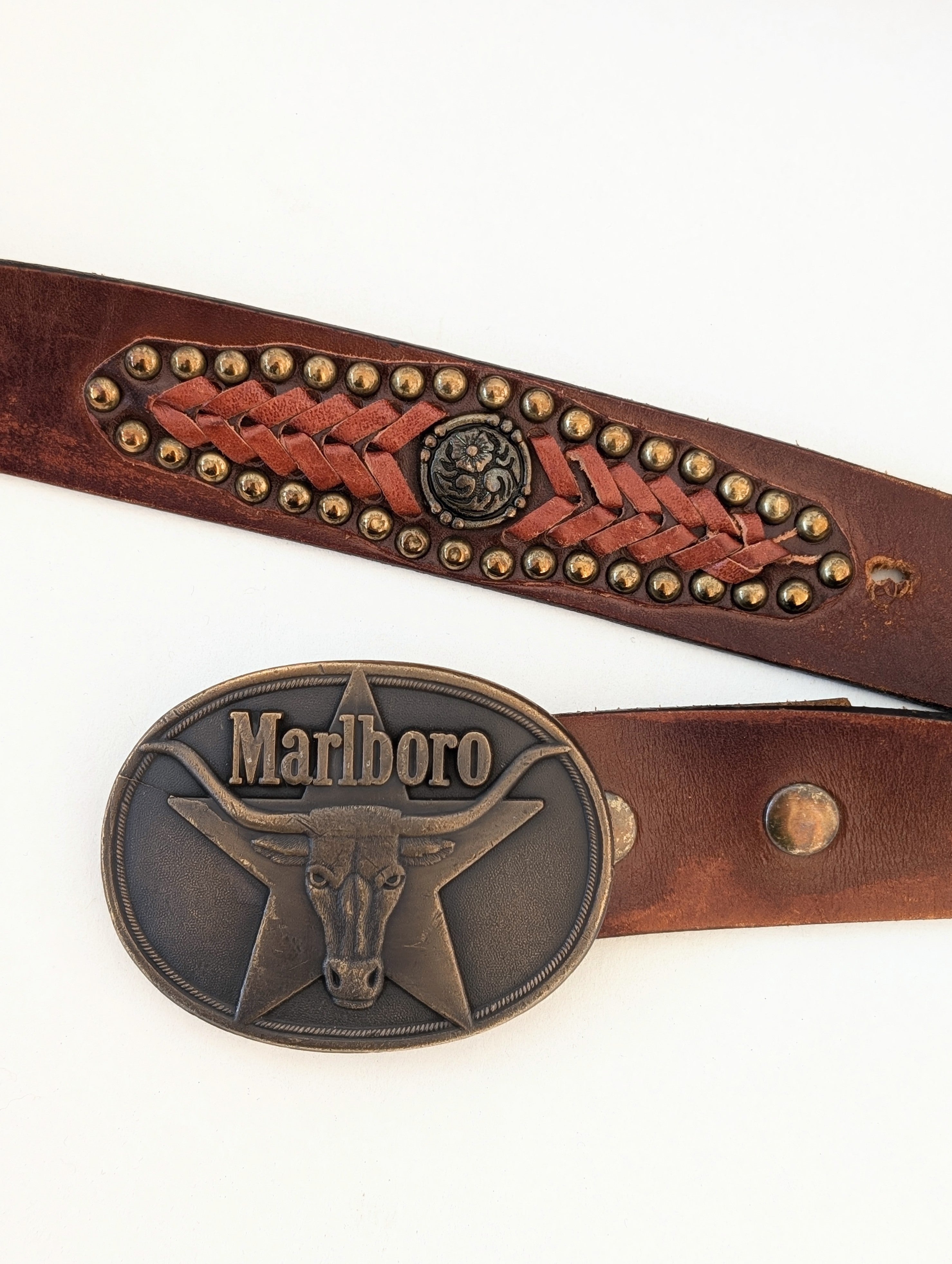 *Marlboro* Gürtel 1987 Western Leder (110-130)