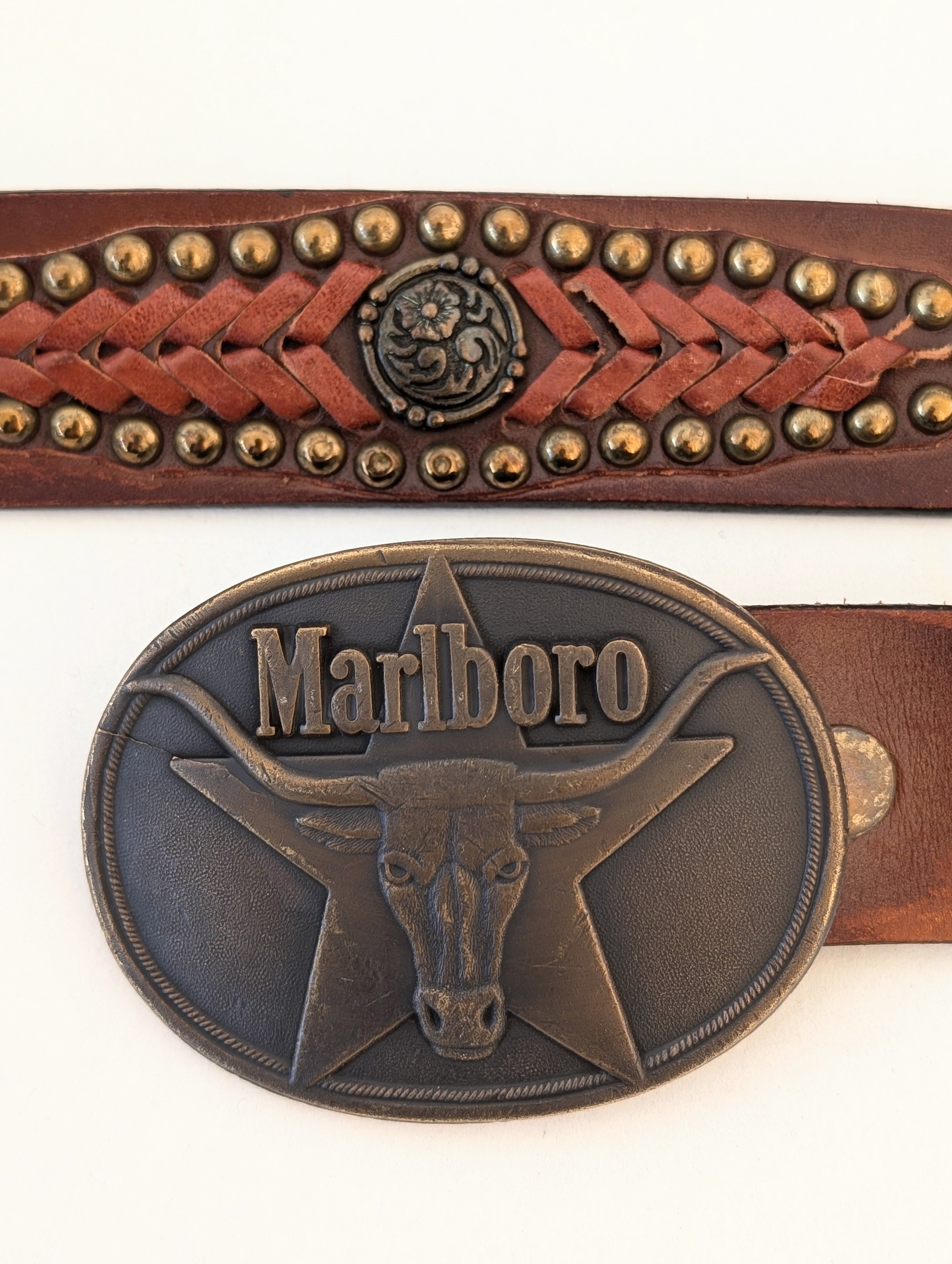 *Marlboro* Gürtel 1987 Western Leder (110-130)