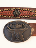 Lade das Bild in den Galerie-Viewer, *Marlboro* Gürtel 1987 Western Leder (110-130)
