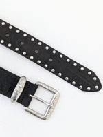 Lade das Bild in den Galerie-Viewer, Gürtel Nieten Silber Grunge Kroko Leder (80-100)
