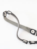 Lade das Bild in den Galerie-Viewer, Gürtel Nieten Silber Grunge Kroko Leder (80-100)
