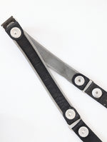 Lade das Bild in den Galerie-Viewer, Gürtel Nieten Silber Grunge Kroko Leder (80-100)
