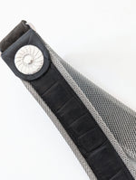 Lade das Bild in den Galerie-Viewer, Gürtel Nieten Silber Grunge Kroko Leder (80-100)
